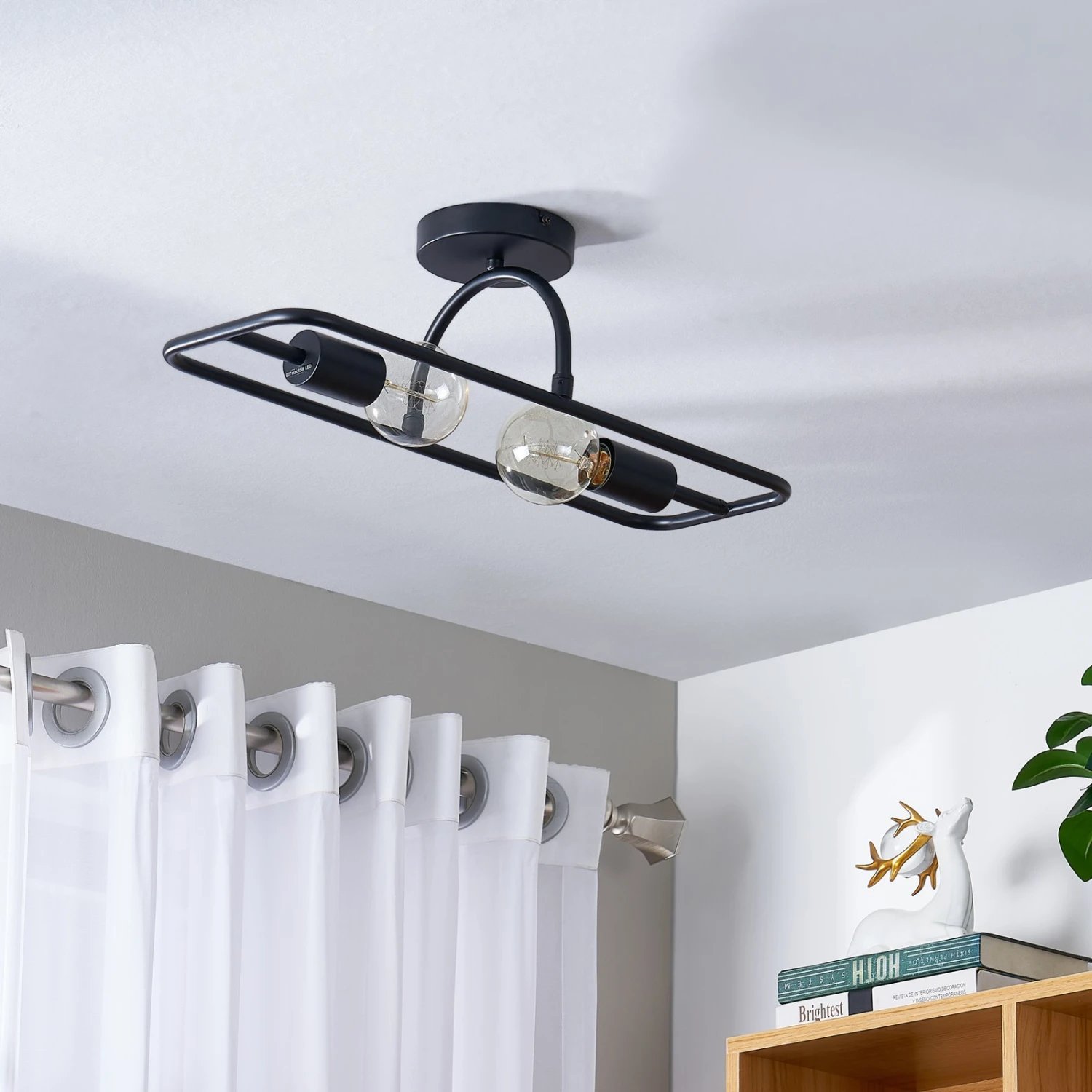 Lucande Tornike Wandleuchte, Zweiflammig, Eisen 2 Lucande Tornike Wandleuchte, Zweiflammig, Eisen – Bild 2