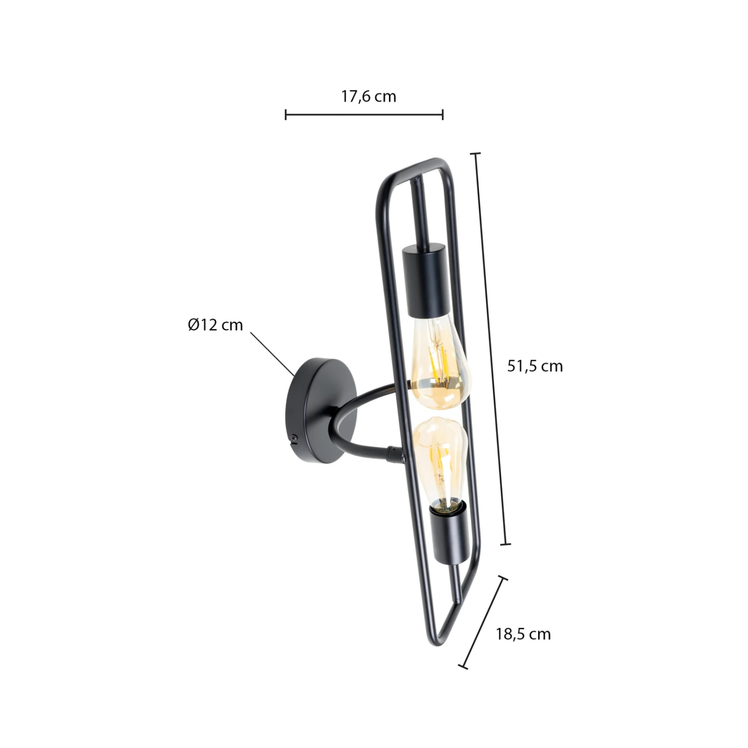 Lucande Tornike Wandleuchte, Zweiflammig, Eisen 4 Lucande Tornike Wandleuchte, Zweiflammig, Eisen – Bild 4