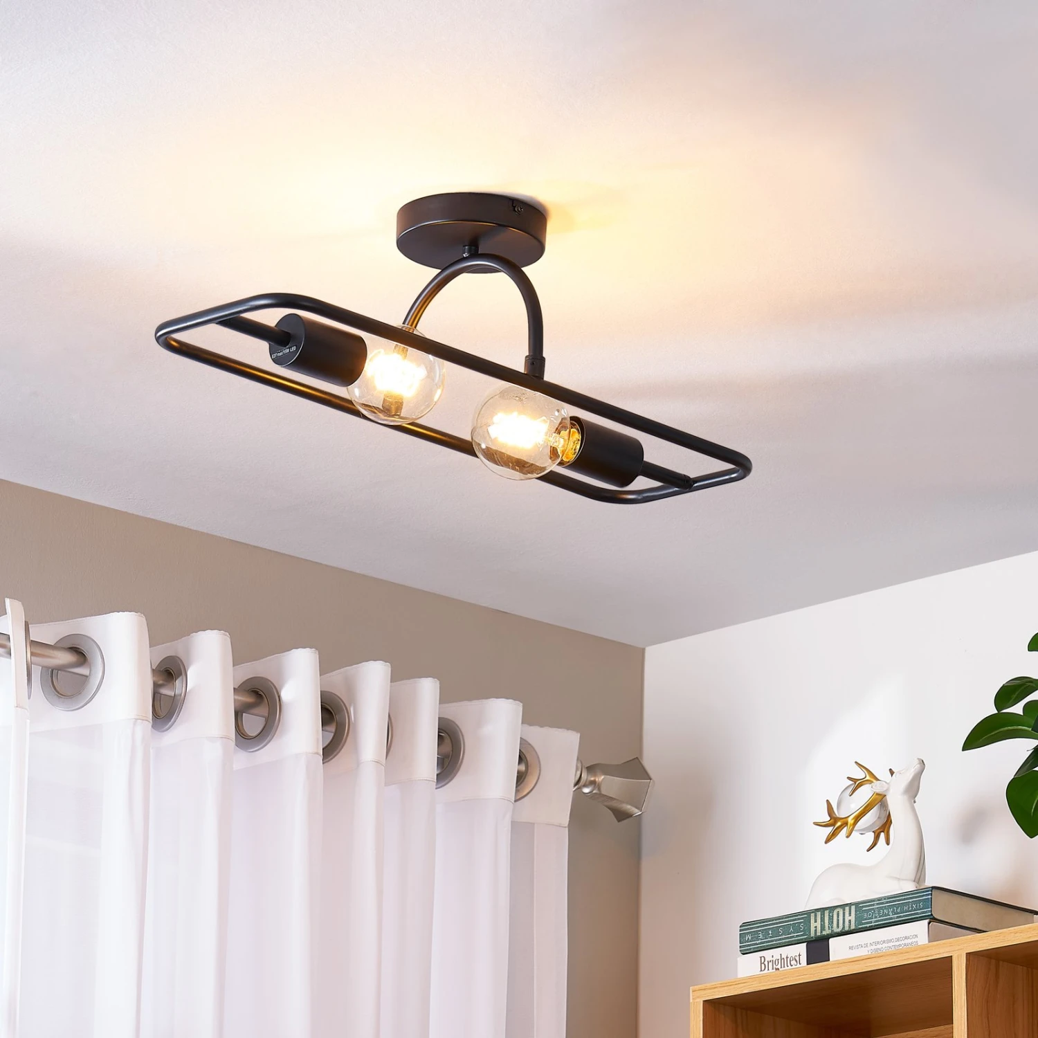 Lucande Tornike Wandleuchte, Zweiflammig, Eisen 1 Lucande Tornike Wandleuchte, Zweiflammig, Eisen