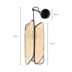 Lucande Bassiola Wandleuchte Mit Bambusschirm -Lucande 9639775 3