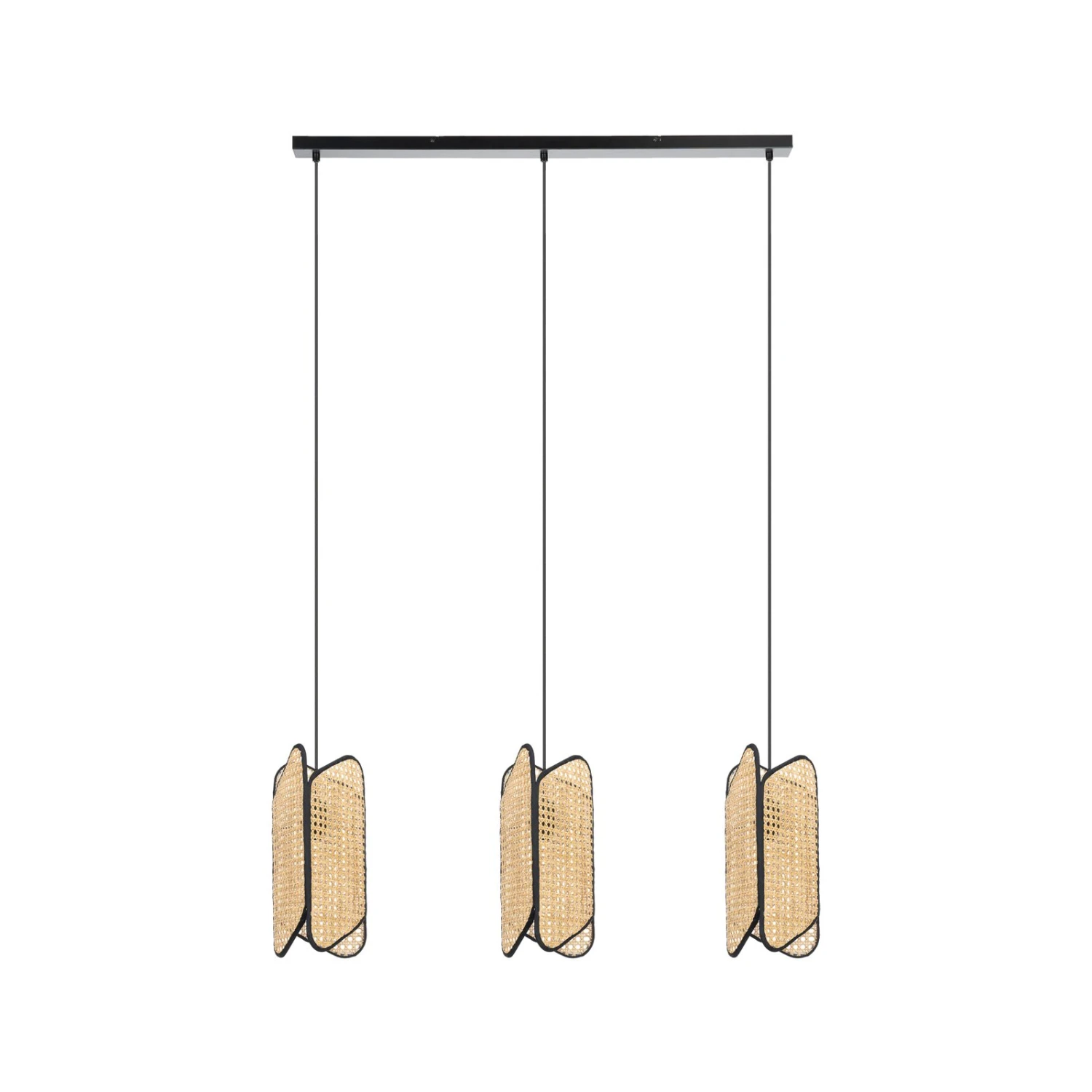 Lucande Bassiola Hängelampe Aus Bambus, 3-flammig 3 Lucande Bassiola Hängelampe Aus Bambus, 3-flammig – Bild 3