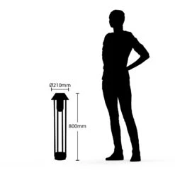 Lucande Olinum Wegeleuchte, Silbergrau -Lucande 9647104 7