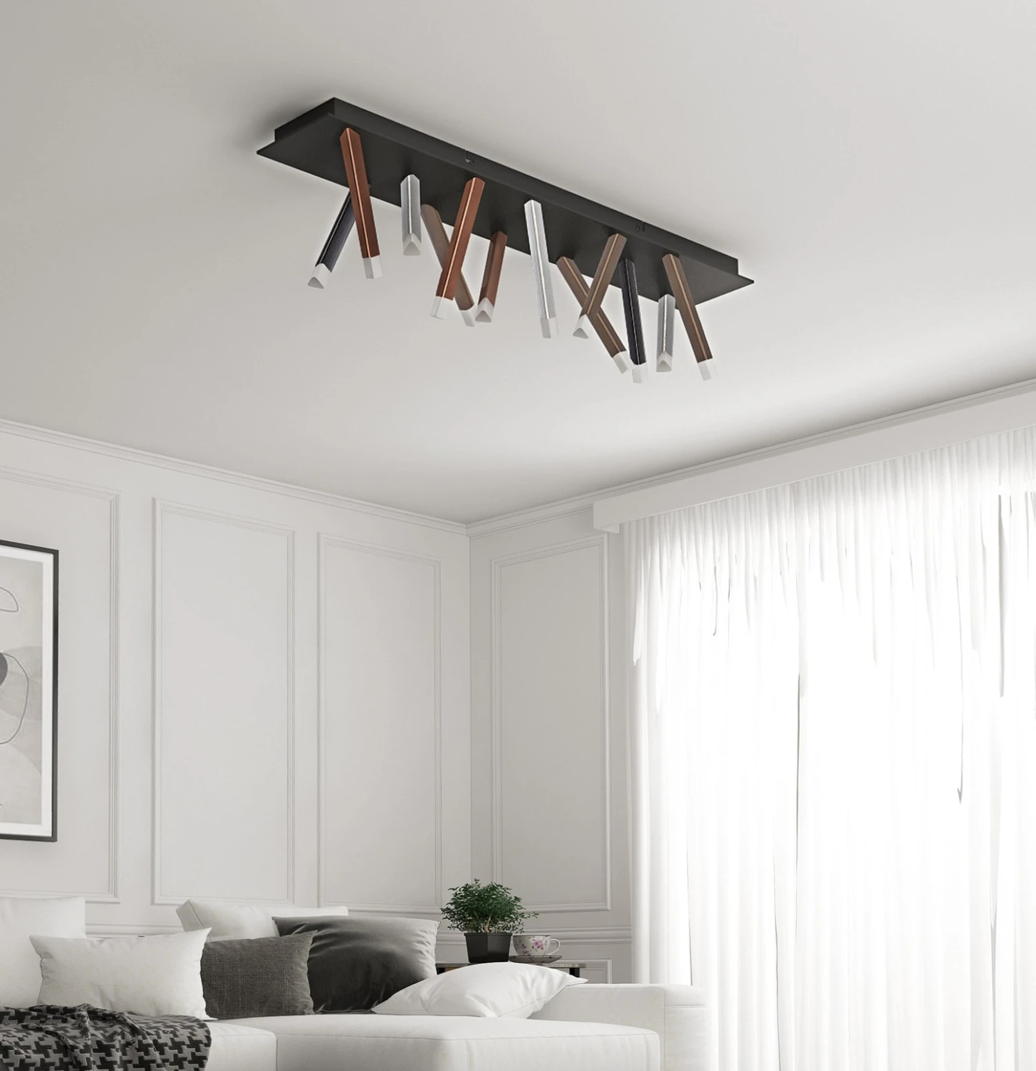 Lucande Stoika LED-Deckenleuchte, Eckig 3 Lucande Stoika LED-Deckenleuchte, Eckig – Bild 3