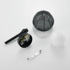 Lucande Tetira Käfig-Wandlampe, Schwarz -Lucande 9920005 8