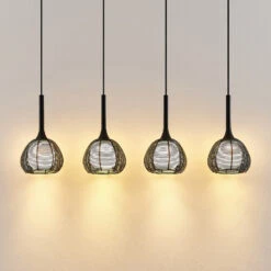 Lucande Tetira Hängelampe, 4-fl., Lang, Schwarz 12 Lucande Tetira Hängelampe, 4-fl., Lang, Schwarz -Lucande 9920009 3