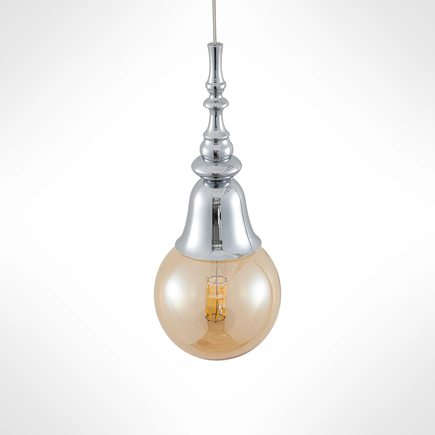 Lucande Gesja Pendellampe, Schirmlos, 1-fl., Chrom 5 Lucande Gesja Pendellampe, Schirmlos, 1-fl., Chrom – Bild 5