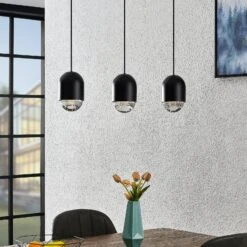 Lucande Amielle Pendellampe, Dreiflammig, Schwarz -Lucande 9920030 2