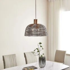 Lucande Biljana Käfig-Pendelleuchte, Braun, 50 Cm -Lucande 9920051 2