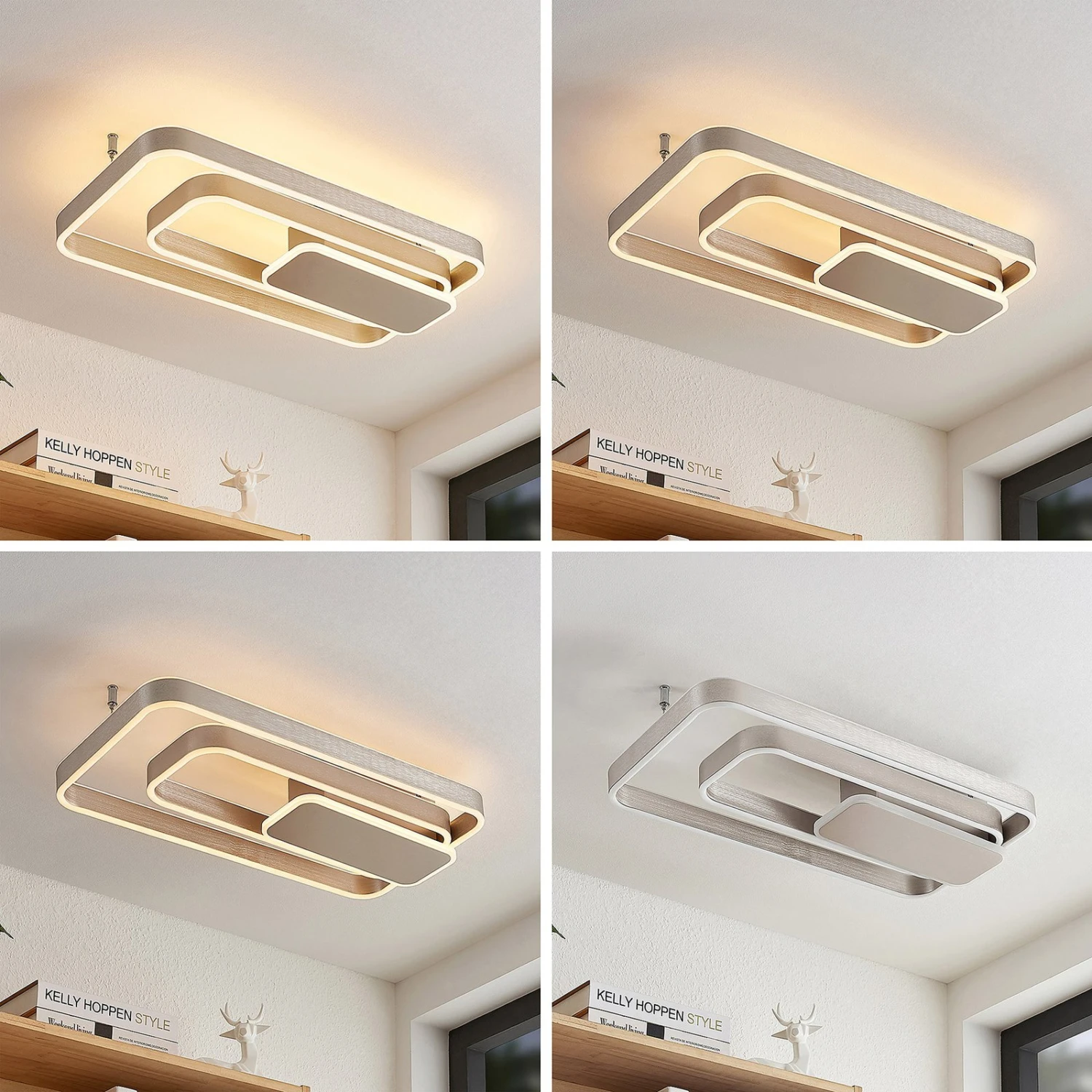 Lucande Kadira LED-Deckenlampe, 60 Cm, Nickel 2 Lucande Kadira LED-Deckenlampe, 60 Cm, Nickel – Bild 2