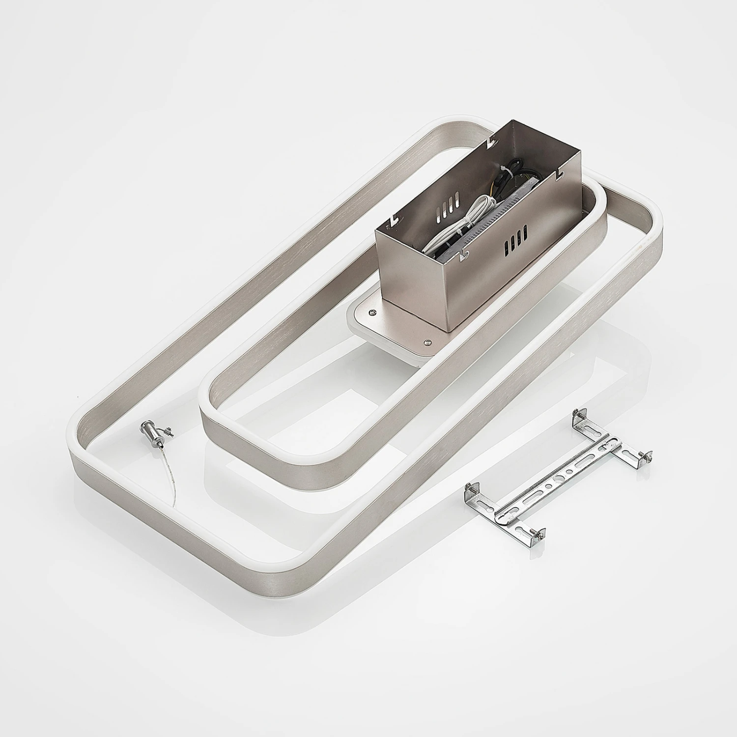 Lucande Kadira LED-Deckenlampe, 60 Cm, Nickel 9 Lucande Kadira LED-Deckenlampe, 60 Cm, Nickel – Bild 9