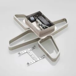 Lucande Quinn LED-Deckenlampe, Vierflammig Nickel -Lucande 9922034 8