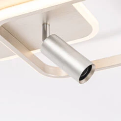 Lucande Tival LED-Deckenlampe, Eckig, 34cm, Nickel -Lucande 9922051 5