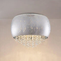 Lucande Elinara Kristall-Deckenlampe, 40 Cm Chrom -Lucande 9923001 3