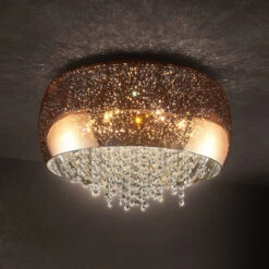 Lucande Elinara Kristall-Deckenlampe, 50 Cm Kupfer -Lucande 9923004 6