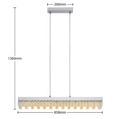 Lucande Bayano LED-Hängeleuchte Mit Kristallen -Lucande 9923018 4