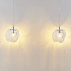 Lucande Valina Glas-Hängeleuchte 2-fl. Dezentral -Lucande 9923022 3