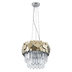 Lucande Miraia Kristall-Hängeleuchte, Gold -Lucande 9923031 2