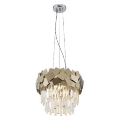 Lucande Miraia Kristall-Hängeleuchte, Gold -Lucande 9923031 3