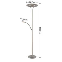 Lucande Journi LED-Stehleuchte, Nickel -Lucande 9940001 4