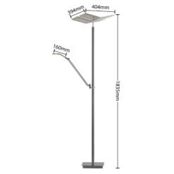 Lucande Hadlee LED-Stehleuchte, Nickel -Lucande 9940004 3