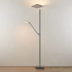 Lucande Hadlee LED-Stehleuchte, Nickel -Lucande 9940004 4