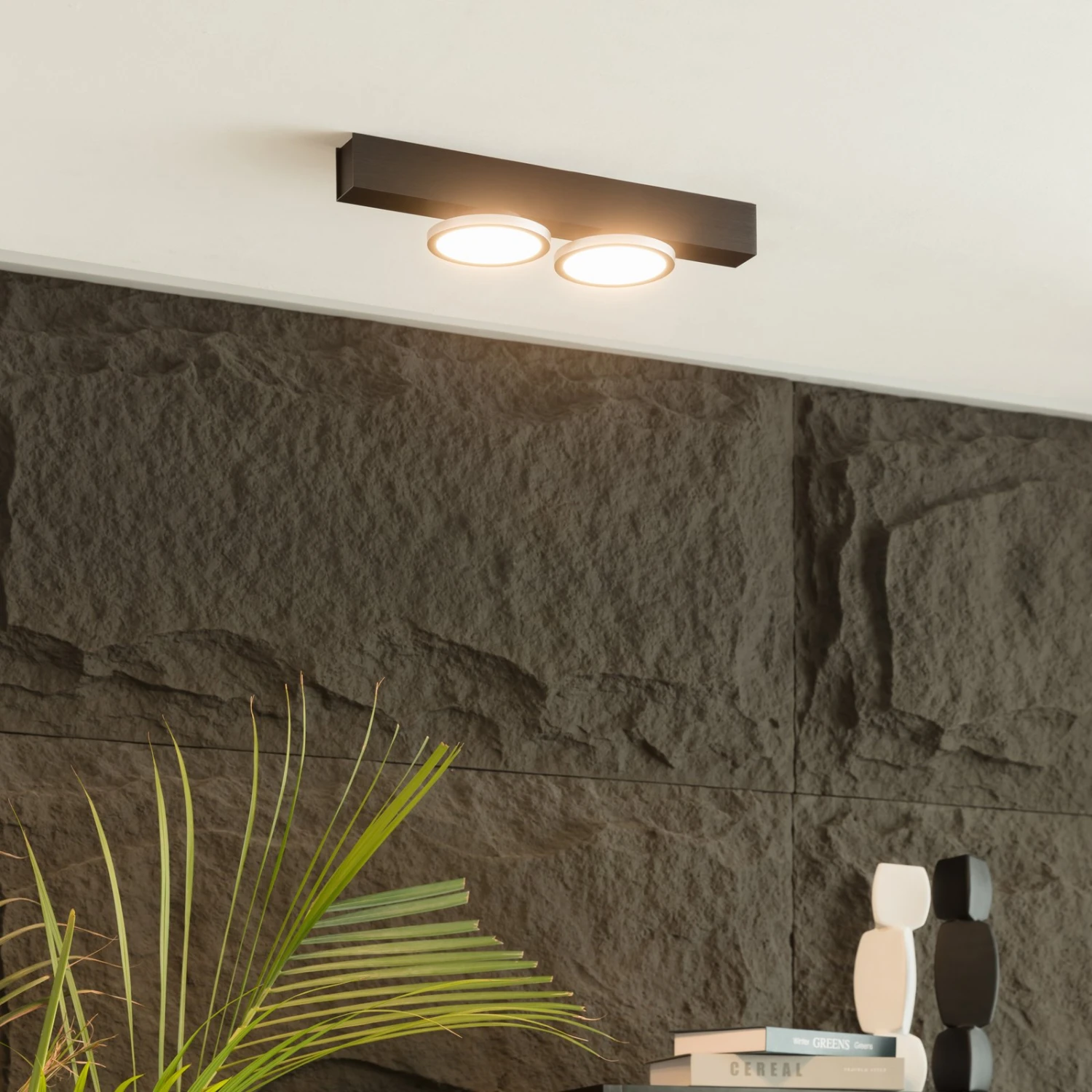 Lucande Kellino Deckenleuchte, 2-flammig, Schwarz 1 Lucande Kellino Deckenleuchte, 2-flammig, Schwarz