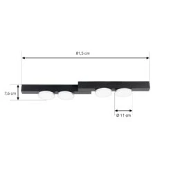 Lucande Kellino Deckenleuchte, 4-flammig, Schwarz -Lucande 9951111 4