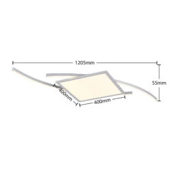 Lucande Tiaro LED-Deckenlampe, Eckig, 56,6 Cm, CCT -Lucande 9956097 5