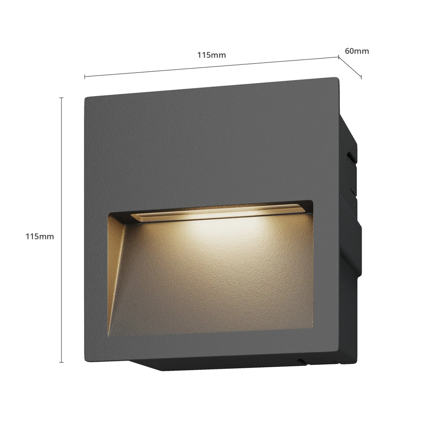 Lucande Quadratische LED-Wandeinbaulampe Loya Für Außen 7 Lucande Quadratische LED-Wandeinbaulampe Loya Für Außen – Bild 7