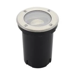 Lucande Runde LED-Bodeneinbauleuchte Doris, Edelstahl -Lucande 9969050 2