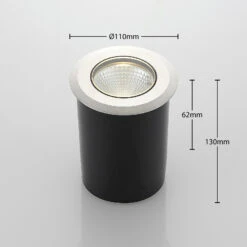 Lucande LED-Edelstahl-Bodeneinbauleuchte Sulea IP67 Rund -Lucande 9969097 3