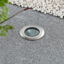 Lucande LED-Edelstahl-Bodeneinbauleuchte Sulea IP67 Rund -Lucande 9969097 4