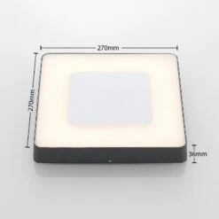 Lucande LED-Außendeckenleuchte Sora, Eckig, Sensor -Lucande 9969109 3