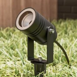 Lucande Außenstrahler Galina Mit Erdspieß, Dunkelgrau 10cm -Lucande 9969113 6