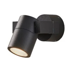 Lucande Außenwandstrahler Kavuna, Dunkelgrau, IP54, Rund -Lucande 9969117 2