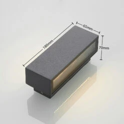 Lucande LED-Außenwandleuchte Oliver, Dunkelgrau, 18 Cm -Lucande 9969126 4