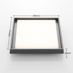 Lucande LED-Außendeckenleuchte Birta, Eckig, 34 Cm 12 Lucande LED-Außendeckenleuchte Birta, Eckig, 34 Cm -Lucande 9969130 3