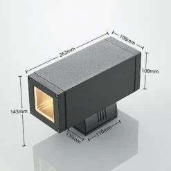 Lucande Stani Außenwandleuchte, E27, 2-flammig -Lucande 9969157 3
