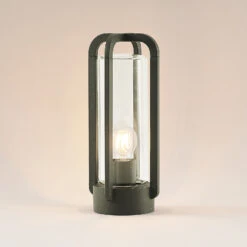 Lucande Tiras Außendeckenleuchte, Dunkelgrau, IP65 -Lucande 9969197 4