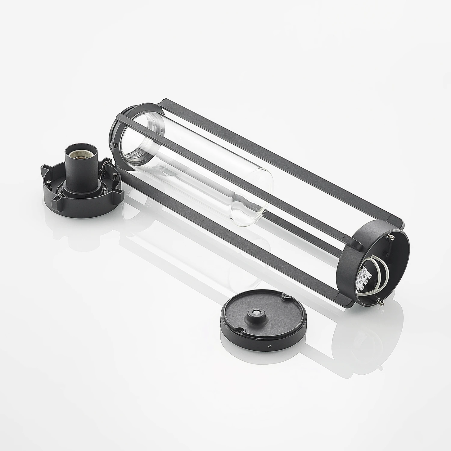 Lucande Tiras Sockelleuchte, Dunkelgrau, 56 Cm 8 Lucande Tiras Sockelleuchte, Dunkelgrau, 56 Cm – Bild 8