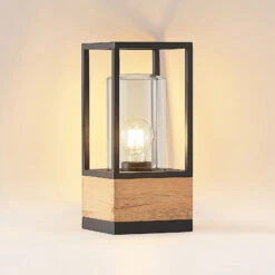 Lucande Enjan Außendeckenleuchte Aus Teakholz -Lucande 9969203 4