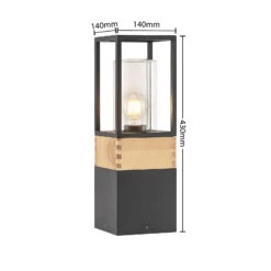 Lucande Enjan Sockelleuchte Aus Teakholz -Lucande 9969205 3