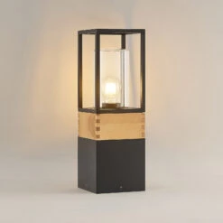 Lucande Enjan Sockelleuchte Aus Teakholz -Lucande 9969205 4