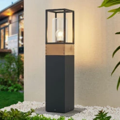 Lucande Enjan Wegeleuchte Aus Teakholz