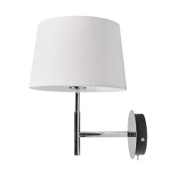Lucande Wandlampe Dorothea Mit Weißem Stoffschirm -Lucande 9976014 3