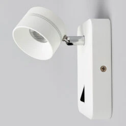 Lucande Bewegliche, LED-Wandlampe Vidda Mit Schalter, Weiß -Lucande 9976031 4