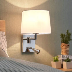 Lucande Wandleuchte Bent Mit Leselicht -Lucande 9976043 3