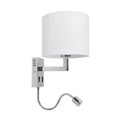 Lucande Taron Stoff-Wandlampe Mit Leselicht -Lucande 9976090 5