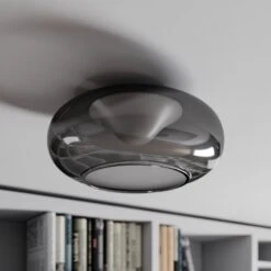 Lucande Glas-LED-Deckenlampe Mijo In Rauchgrau -Lucande 9976107 2