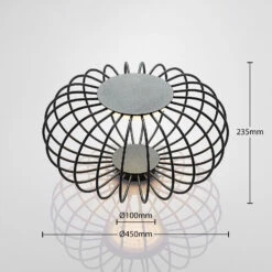 Lucande Lusine LED-Deckenleuchte In Schwarz -Lucande 9976121 4